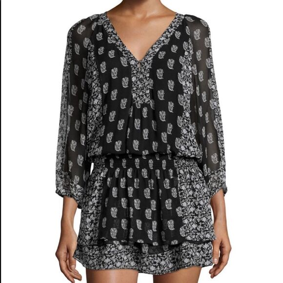 Joie Kessler Printed Silk Dress size medium - Picture 1 of 13